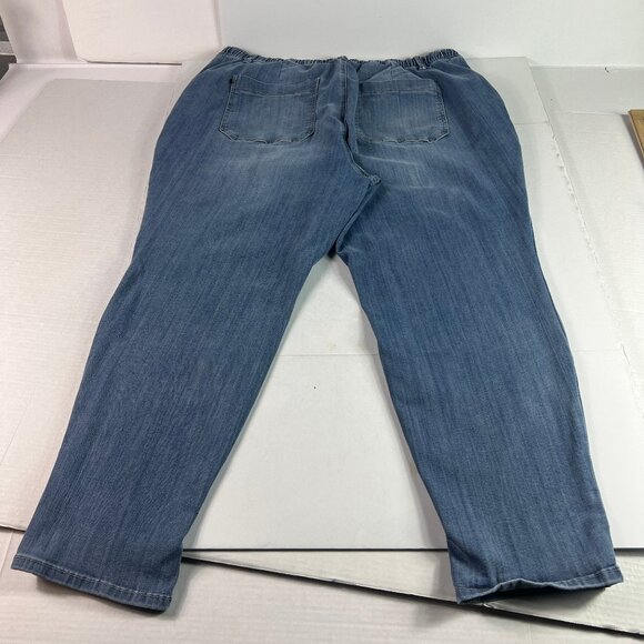 Judy Blue Jeans Women's Plus 42x29* Joggers Pull On High Rise Blue Denim Tag 24W - Picture 9 of 16